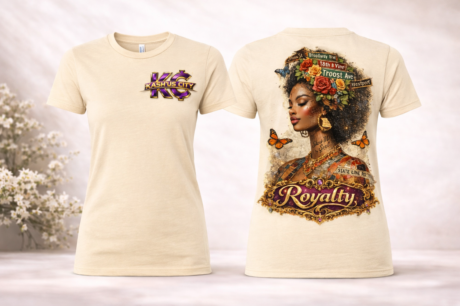 Women's Kash'Us City's Royalty Mindset Tee