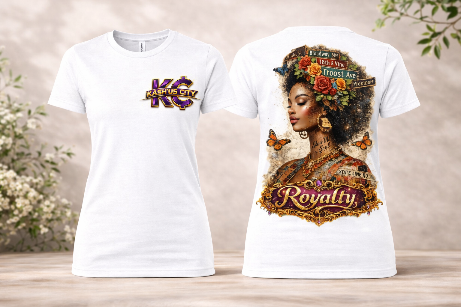 Women's Kash'Us City's Royalty Mindset Tee